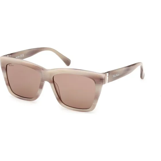Max Mara MM0193 20E Occhiali da Sole Squadrati Beige e Marrone