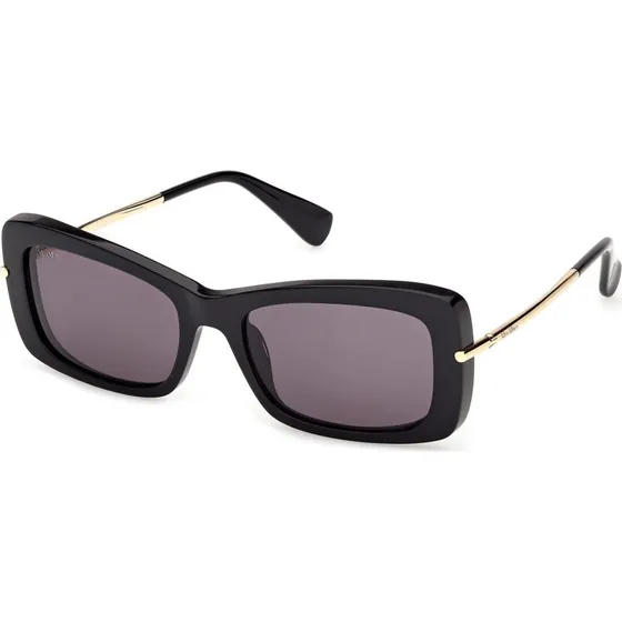 Max Mara MM0194 01A Occhiali da Sole Squadrati in Acetato Nero