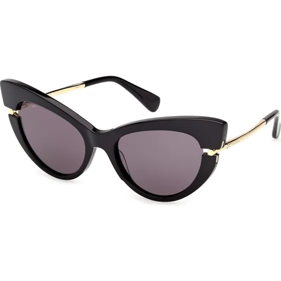 Max Mara MM0187 Occhiali da Sole Cat Eye in Acetato Nero Fumo