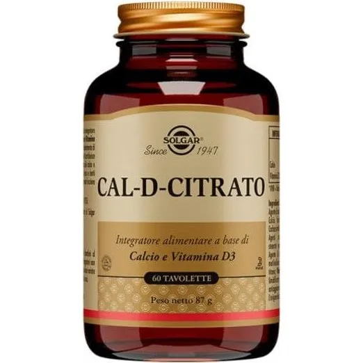 Solgar Cal-D-Citrato 60 Tavolette