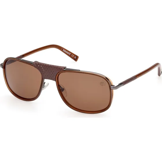 Timberland TB00091 Occhiali da Sole Squadrati Polarizzati Marrone
