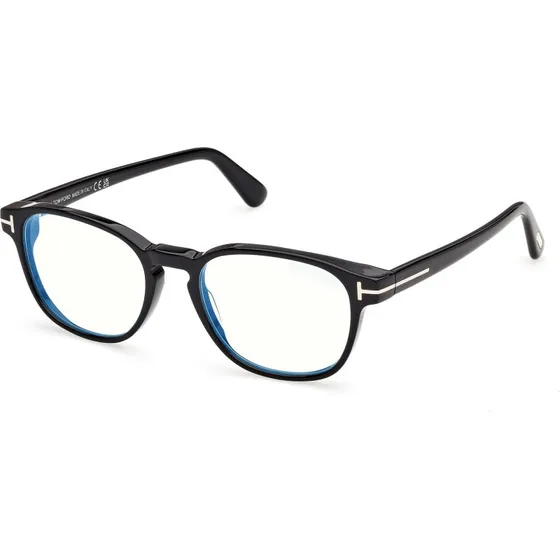 Tom Ford FT6169-B 1 Occhiali da Vista Rotondi in Acetato Nero