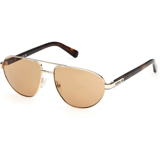 Adidas Sport OR0148 32E Occhiali da Sole Pilot Oro e Marrone