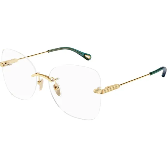 Chloé CH0136O 001 Montatura Occhiali da Vista Metallo Oro Squadrata