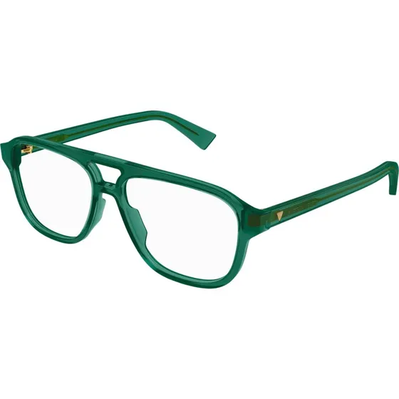 Bottega Veneta BV1294O 003 Montatura Vista Pilot Verde Trasparente
