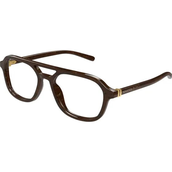 Gucci Uomo GG1673O 003 Montatura Vista Pilot Acetato Marrone