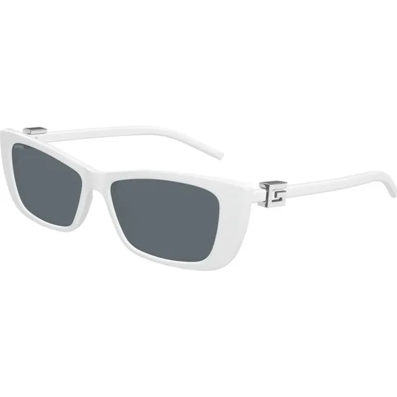 Gucci GG1681S 006 Occhiali da Sole Cat Eye Bianco e Grigio