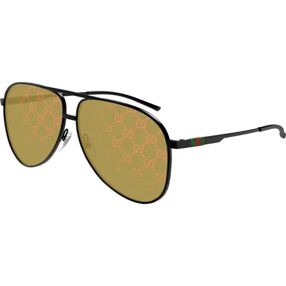 Gucci GG1677S 005 Occhiali da Sole Pilot Uomo Nero