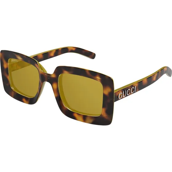 Gucci GG1718S 002 Occhiali da Sole Squadrati Havana