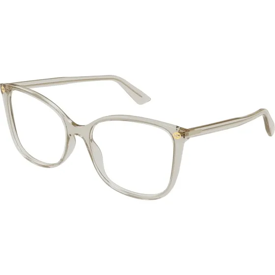 Gucci GG0026O 016 Montature Cat Eye Giallo Trasparente