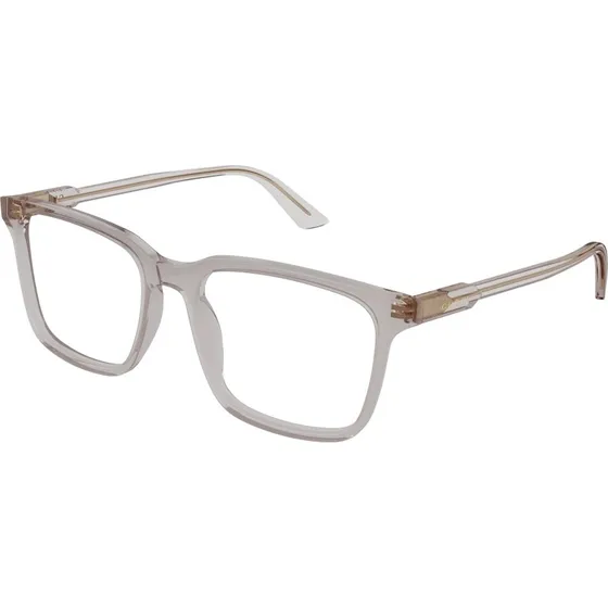 Gucci Uomo GG1120O 007 Montatura da Vista Squadrata Grigio Trasparente