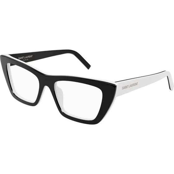 Saint Laurent SL 276 Mica Opt: Montatura Cat Eye in Acetato Nero
