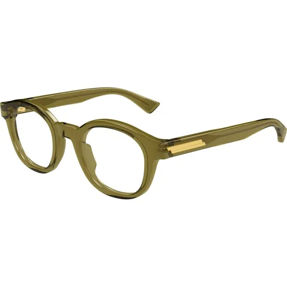 Bottega Veneta BV1413O 004 Montature da Vista Rotonde Verde Trasparente