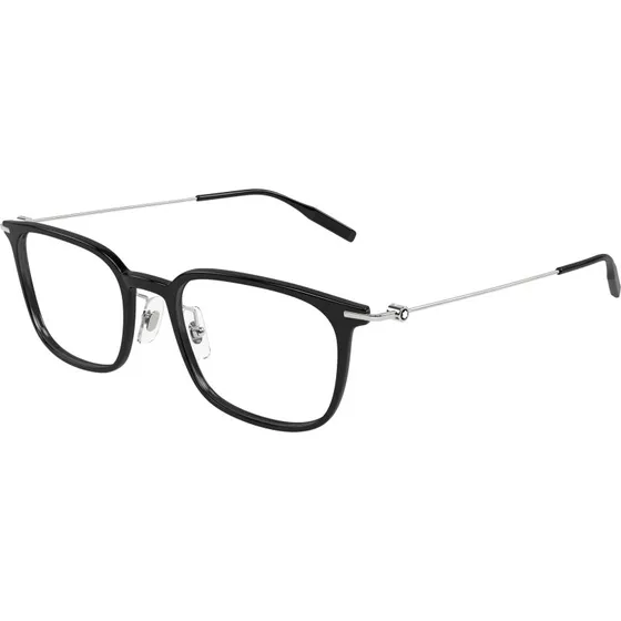 Montblanc MB0100O 009 Montature da Vista Squadrate Nero Trasparente