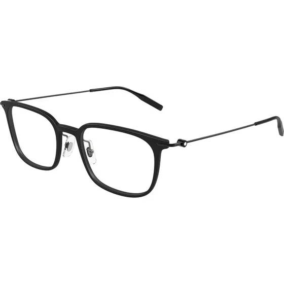 Montblanc MB0100O 010 Montatura da Vista Squadrata Nero Trasparente
