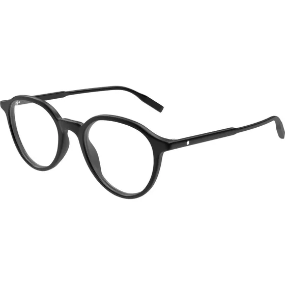 Montblanc MB0291O 009 Occhiali da Vista Rotondi in Acetato Nero