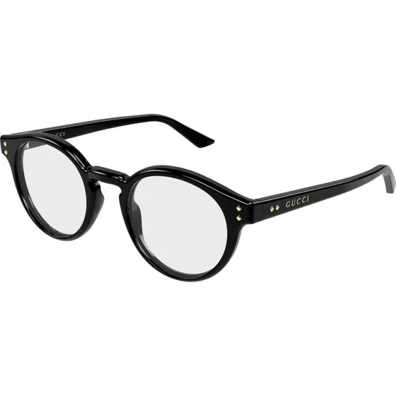 Gucci GG2133O 001 Montature da Vista Rotonde in Acetato Nero