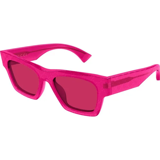 Gucci GG1835S 008 Occhiali da Sole Squadrati Fucsia e Rosso