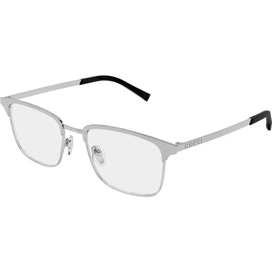 Gucci GG2135O 002 Occhiali da Vista Squadrati in Metallo Rutenio