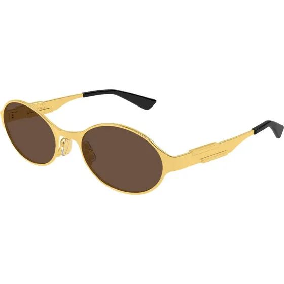 Bottega Veneta BV1456S 001: Occhiali da Sole Rotondi Oro e Marrone