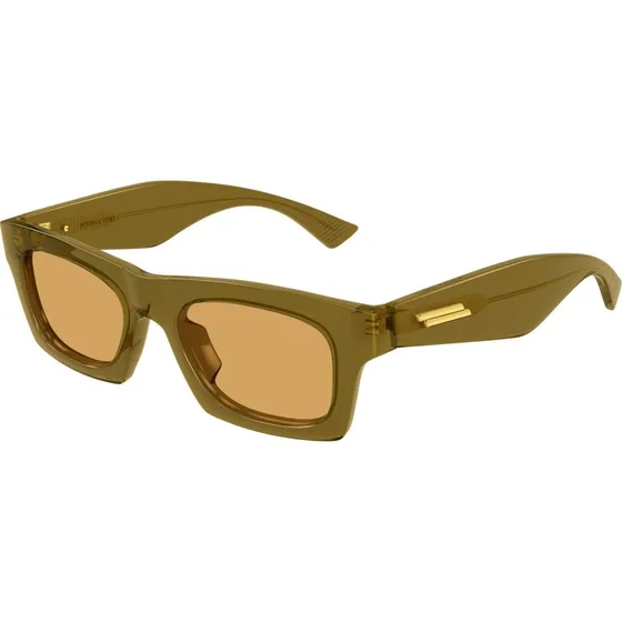 Bottega Veneta BV1457S 005 Occhiali da Sole Squadrati Marrone Arancione