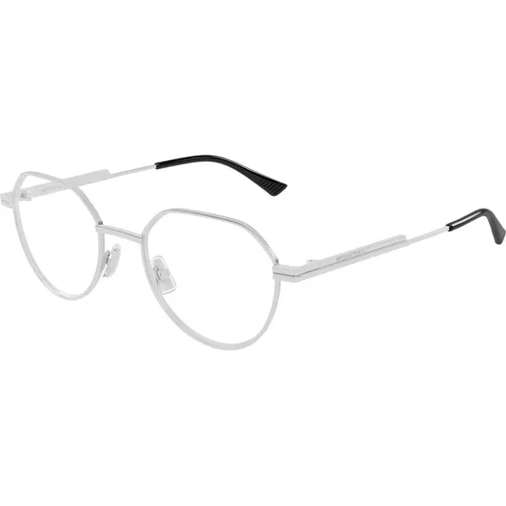 Bottega Veneta BV1468O 002 Montatura da Vista Rotonda Argento