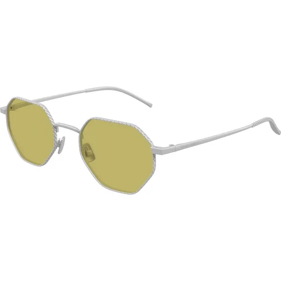 Bottega Veneta BV1471S 002 Occhiali da Sole Rotondi in Titanio Argento