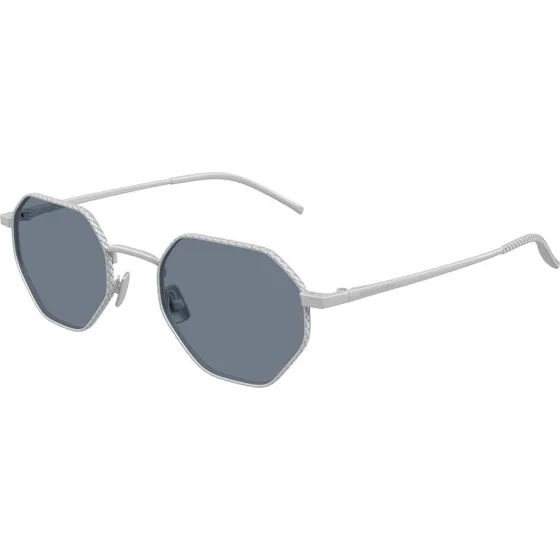 Bottega Veneta BV1471S 004 Occhiali da Sole in Titanio Argento e Blu