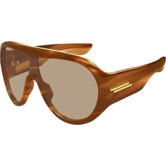Bottega Veneta BV1345S 007 - Occhiali da Sole Maschera Havana