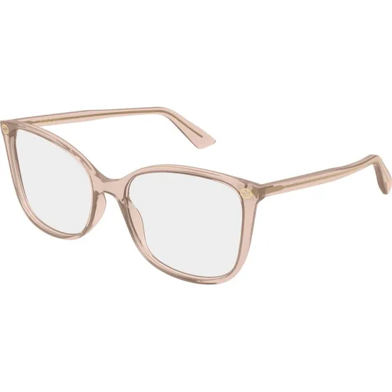 Gucci GG0026O 032 Montatura Occhiali da Vista Cat Eye Rosa Trasparente