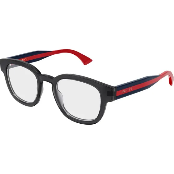 Gucci Uomo GG1992O 008 Montatura Rotonda in Acetato Grigio Trasparente