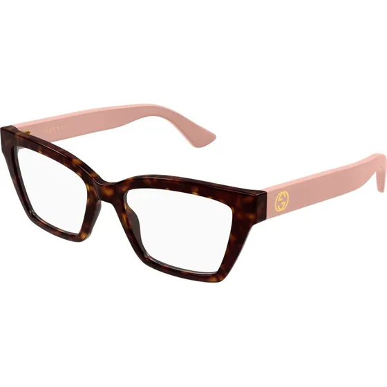 Gucci GG1715O 017 Montatura Cat Eye Havana Trasparente