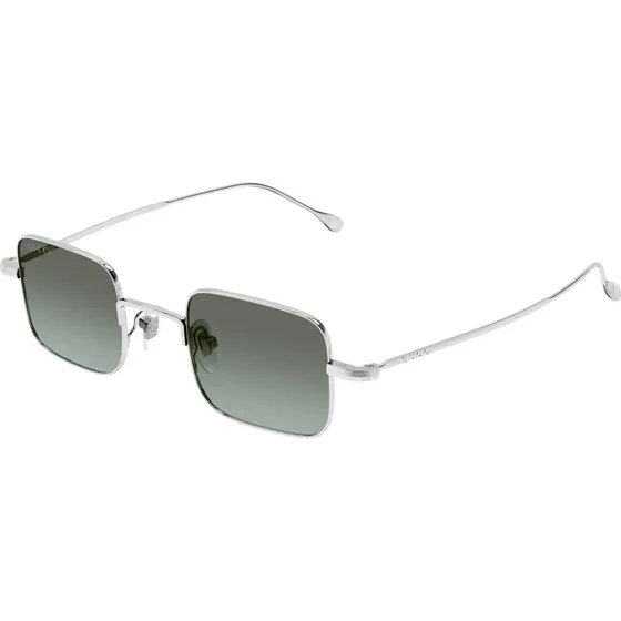 Gucci GG1813S 010 Occhiali da Sole Squadrati in Metallo Argento
