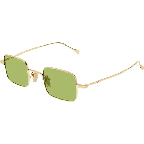 Gucci GG1813S 012 Occhiali da Sole Squadrati Oro e Verde