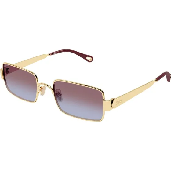 Chloé CH0354S 004 Occhiali da Sole Squadrati in Metallo Oro e Rosso