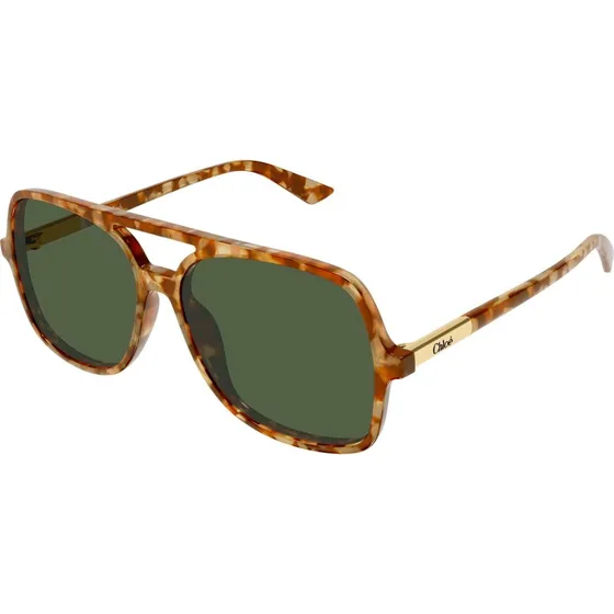 Chloé CH0364S 003 Occhiali da Sole Pilot Acetato Havana Verde