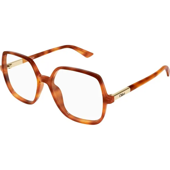 Chloé CH0368O 002 Montatura Occhiali da Vista Geometrica Havana