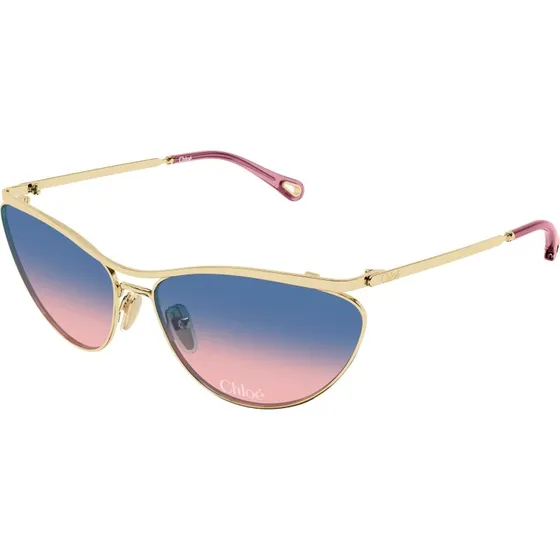 Chloé CH0386S 001 Occhiali da Sole Geometrici Oro e Blu