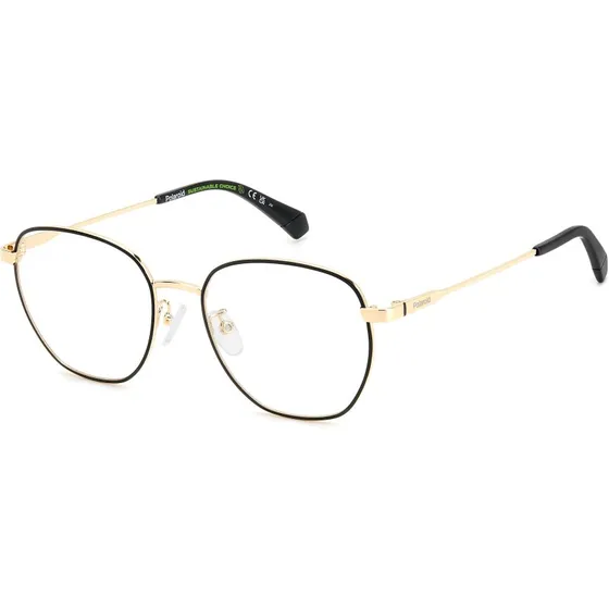 Polaroid Uomo PLD D509/G Montature da Vista Geometriche Nero/Oro