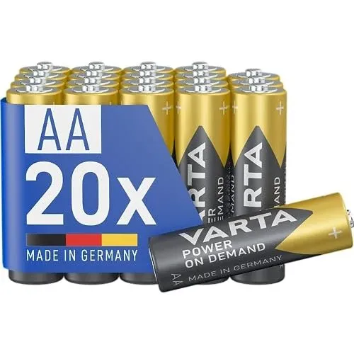 VARTA Batterie AA 20pz Alcaline 1,5V Power on Demand Made in Germany