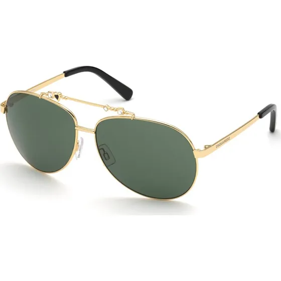 Dsquared2 Occhiali da Sole DQ0356 Oro e Verde Pilot Donna