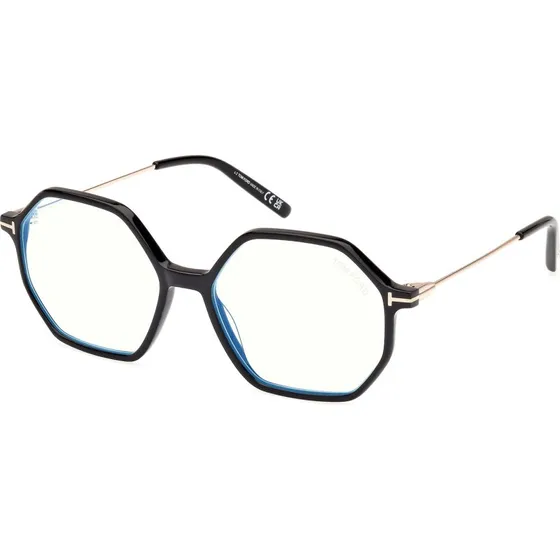 Tom Ford FT5952-B 001 Montatura Occhiali da Vista Geometrica Nera