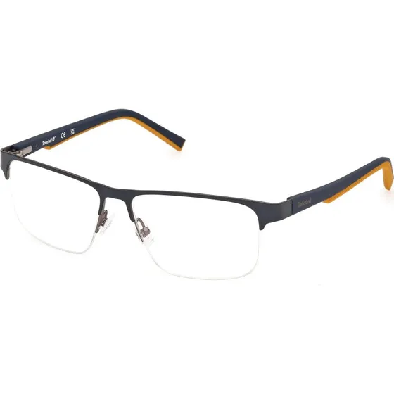 Timberland Uomo TB50030 091 Montature da Vista Metallo Blu Squadrata