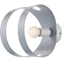 Peter Applique Moderna 1 Luce in Ferro Bianco Grigio Taglio Laser