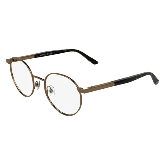 Calvin Klein CK25112 771 Montature da Vista Rotonde in Metallo Oro