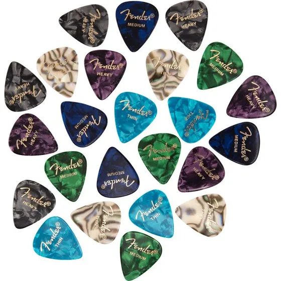 Fender 351 Shape Premium Picks - Confezione da 24 Plettri Multi-Color