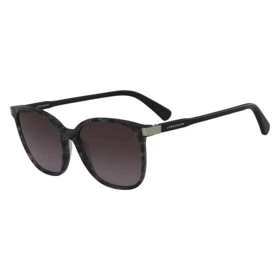 Longchamp LO612S 002 Occhiali da Sole Quadrati in Acetato Nero