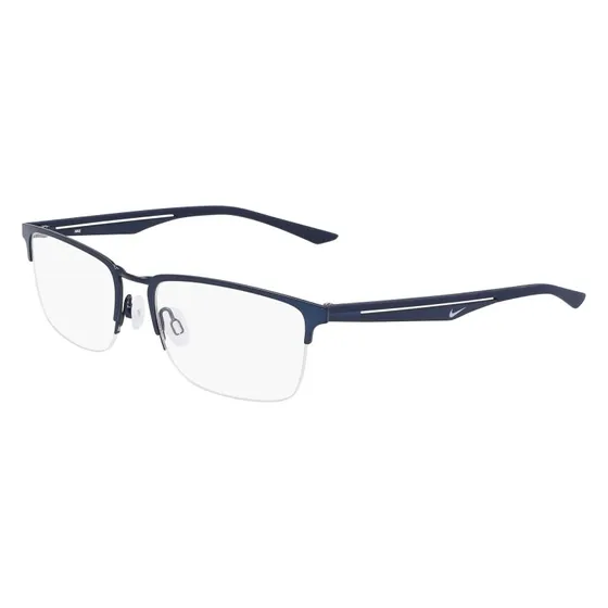 Nike 4313 410 Montature da Vista Metallo Blu Squadrata