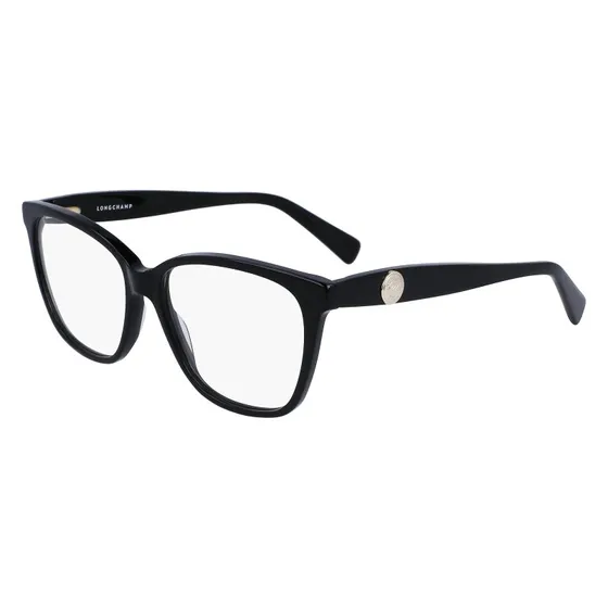 Longchamp LO2715 001 Montatura da Vista Quadrata in Acetato Nero