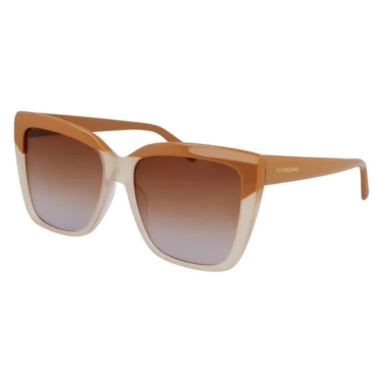 Ferragamo SF1102S 261 Occhiali da Sole Quadrati Marrone Caramel